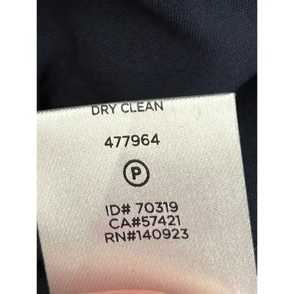 LOFT Blazer Womens Size 10 Burgundy Blue Wool Tweed Collarless Full Zip Jacket - Picture 9 of 12